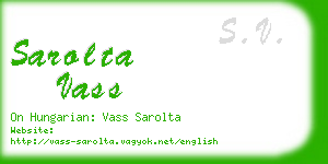 sarolta vass business card